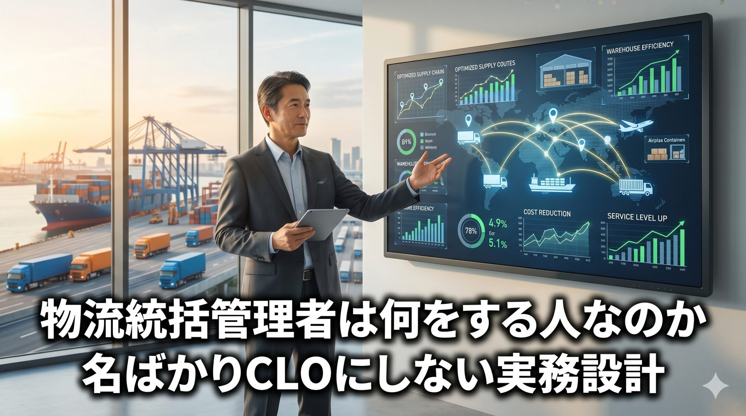 物流統括管理者（CLO）の役割や組織体制を示すイメージ画像